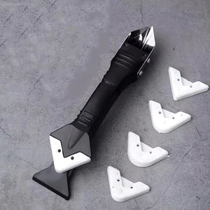 5 in 1 Metal Head Shovel Glue Tool Kit: Silicone Spatula, Caulk