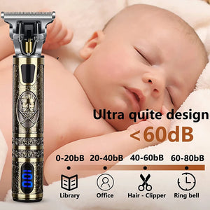 T9 LCD Electric Hairdresser Oil Shaving Head Electric Pusher Carving