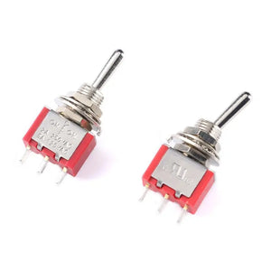 10Pcs DIY Toggle Switch ON-OFF-ON  3Pin 3 Position Latching MTS-103