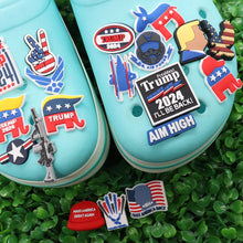 1pcs US Air Force Gun Aim High Take America Back PVC Sandals Shoes Decoration Buckle Clog Charms Accessories Adult Unisex Gift
