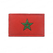 Moroccan National Flag Patches Embroidered Hook&loop Patch Tactical Accessories Morale Badges on Backpack Decoration Sticker