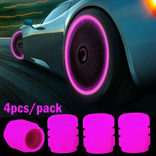 1-20PCS Luminous Car Tire Valve Cap Fluorescent Night Glowing Decor