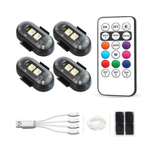 2/4/6x Wireless Remote Control Car LED Light, Multi-mode Car Warning