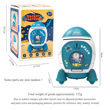 Piggy Bank Toys, Rocket Spacecraft Large Capacity Key Unlocking Puzzle