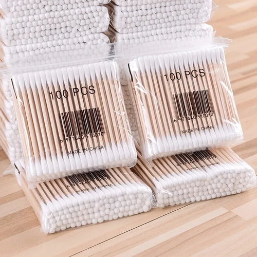 500 Round Headed Cotton Swabs, Double Round Headed Cotton Swabs,