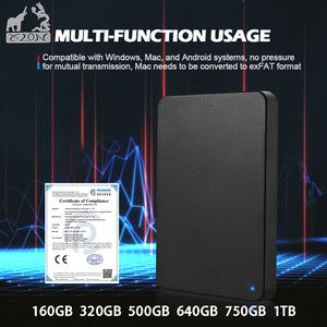 1TB HD External Hard Drive 250GB 320GB 500GB 640GB 720GB Portable Hard
