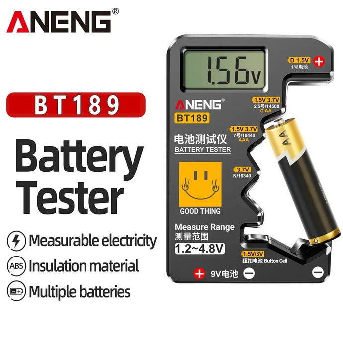 ANENG BT189 Button Cell Battery Tester 9V N D C AA AAA Universal