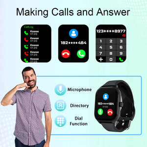 LAXASFIT H9 Smartwatch Dial to Answer Calls Calorie Tracking Heart