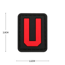 English Alphabet Letter Patches Letters Stripes Cloth Accessories Stickers Name hook loop Patches Tactical badge