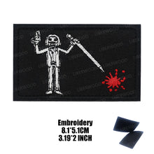 Pirate Flags Jolly Roger Black Beard Edward Teach Tactical Patch Hook & Loop Blackbeard Skull Heart Embroidered Badge Emblem