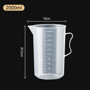 1PC Clear Graduated Measuring Cup Scale Plastic Transparent Mixing Cup