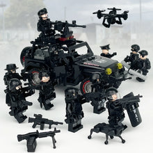 8175 SWAT cross-border wholesale children assembled small particles building block toys drone weapon accessories mechanical dog