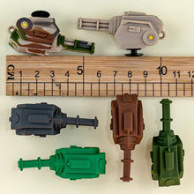 1/6pcs 3D Shoe Charms Tank Guns Shoe Clips Decorations  Buckle Pins for Sneakers Gatling Slippers Accessories for Boys
