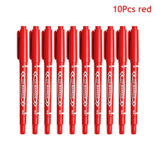 10Pcs/set Double Tip Art Black Blue ink Permanent Paint Marker Pen for