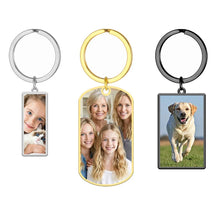 Print Demand Photo Keychain Personalized Custom Gift For Women Men Mother Father Dad Kid Child Family Stainless Steel Key Ring