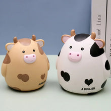 1PC Cute Cow Piggy Bank Money Plastic Coin For Attracting Money Jar
