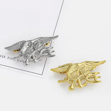Metal Eagle Trident Anchor Brooch Badge 3D Navy Military Pin Bald Eagle Cosplay Accessories Tactical Lapel Clothing Decoration