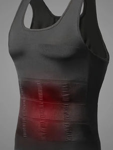 2/1Men's Compression Body Shaper Tank Top, Slimming Vest