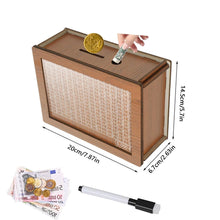 Money Box Wooden Piggy Bank Money Container for Cash Saving Treasure