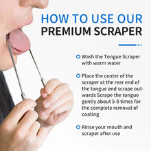 3 Colors Stainless Steel Tongue Scraper U-shaped Metal Fresh Breath