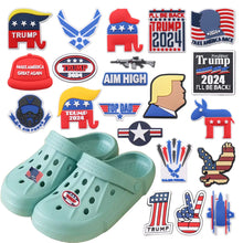 1pcs US Air Force Gun Aim High Take America Back PVC Sandals Shoes Decoration Buckle Clog Charms Accessories Adult Unisex Gift