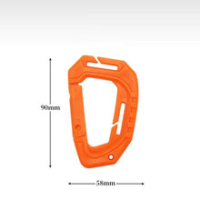 Tactical D-Ring Grimlock Carabiner Clip MOLLE Webbing Attachment Fast Latch System For Military Vest/Backpacks/Pouch/Bag/Belt