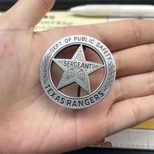 TEXAS Rangers Medal Company A Badge Round With Star Mexican Peso American Rangers Old West Civil War Lawman Confederate Pins