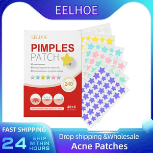 240pcs Star Acne Patches Invisible Pimple Cover for Face Oil Control
