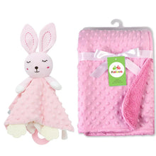 Personalized Newborn Baby Blanket with Name Custom Stroller Sleeping Dolls Animal Security Towel Gift Set for Baby Shower Gifts