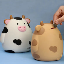 1PC Cute Cow Piggy Bank Money Plastic Coin For Attracting Money Jar