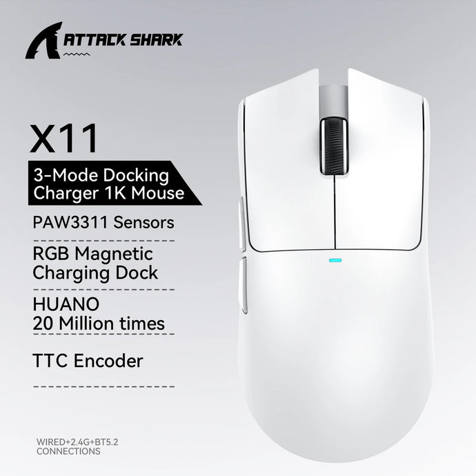 Attack Shark X11 3-Mode Connection /2.4GHz/Bluetooth ,PAW3311