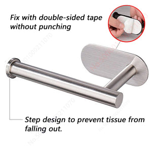 1~2PCS Toilet Paper Rack Bathroom Paper Towel Holder Adhesive