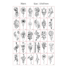 30pcs Temporary Tattoos for Children Unicorn Mermaid Car Fruit Cartoon