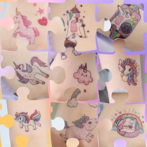 14 Sheets Glittering Unicorn Tattoo Stickers for Personalized