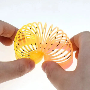 12/24pcs Rainbow Magic Springs Circle Toys Gradient Color Fingertip