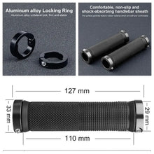 Bicycle Rubber Grips Alloy Lock Non-Slip Rubber Bicycle Handlebar