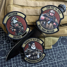 Army Soldier Tactical Patch M4 Rifleman Morale Badge Printing Patches Hook and Loop Old Man Fat Man Military Backpack Sticker