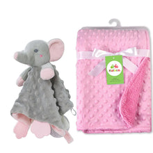 Personalized Newborn Baby Blanket with Name Custom Stroller Sleeping Dolls Animal Security Towel Gift Set for Baby Shower Gifts