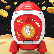 Piggy Bank Toys, Rocket Spacecraft Large Capacity Key Unlocking Puzzle