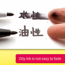10Pcs/set Double Tip Art Black Blue ink Permanent Paint Marker Pen for