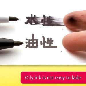 10Pcs/set Double Tip Art Black Blue ink Permanent Paint Marker Pen for