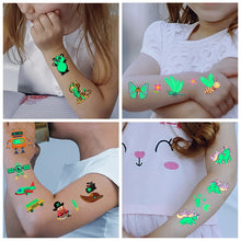 10Sheets Luminous Tattoo Anime Stickers Toys Children Body Art