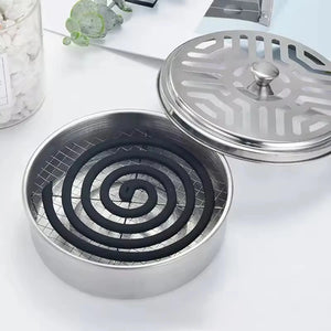 1PC Incense Holder, Mosquito Coil Tray Holder For Household With Lid,