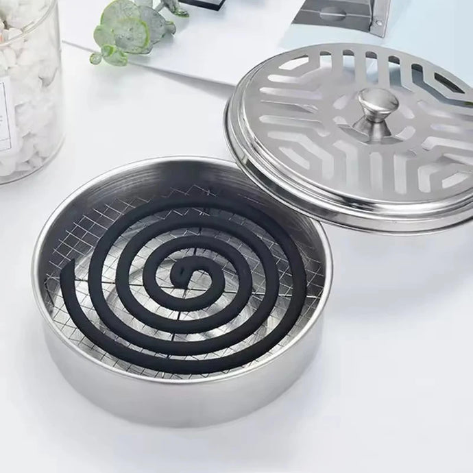 1PC Incense Holder, Mosquito Coil Tray Holder For Household With Lid,