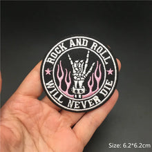 Punk Embroidered Patches for Clothing Iron on Patches Appliques Diy Anime Clothes Thermoadhesive Stickers