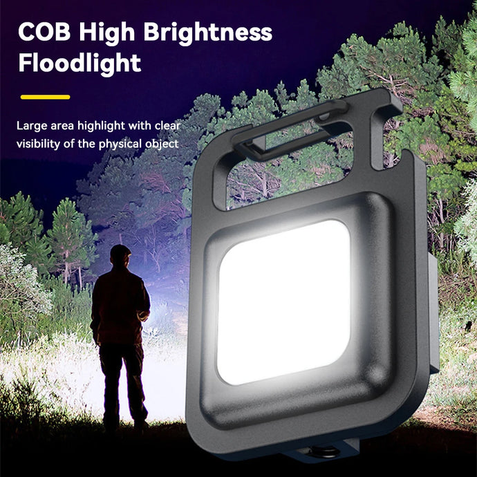 1pc COB Keychain Work Light, Flashlight With 4 Lighting Modes,