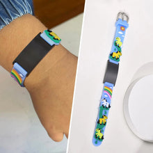 Customzied Personalized ID Bracelet for Little Girls Boys, Silicone Bracelet Adjustable, Engrave Quotes Inspirational Gift