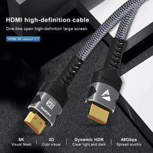 8K HDMI-Compatible Cable 4K@120Hz 8K@60Hz HDMI 2.1 Cable 48Gbps