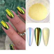 1 box Moonlight Mirror Nail Powder Silver Fine Glitter Metallic Effect