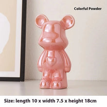 Ceramic Cartoon Teddy Bear Figurine Love Bear Ornament Living Room